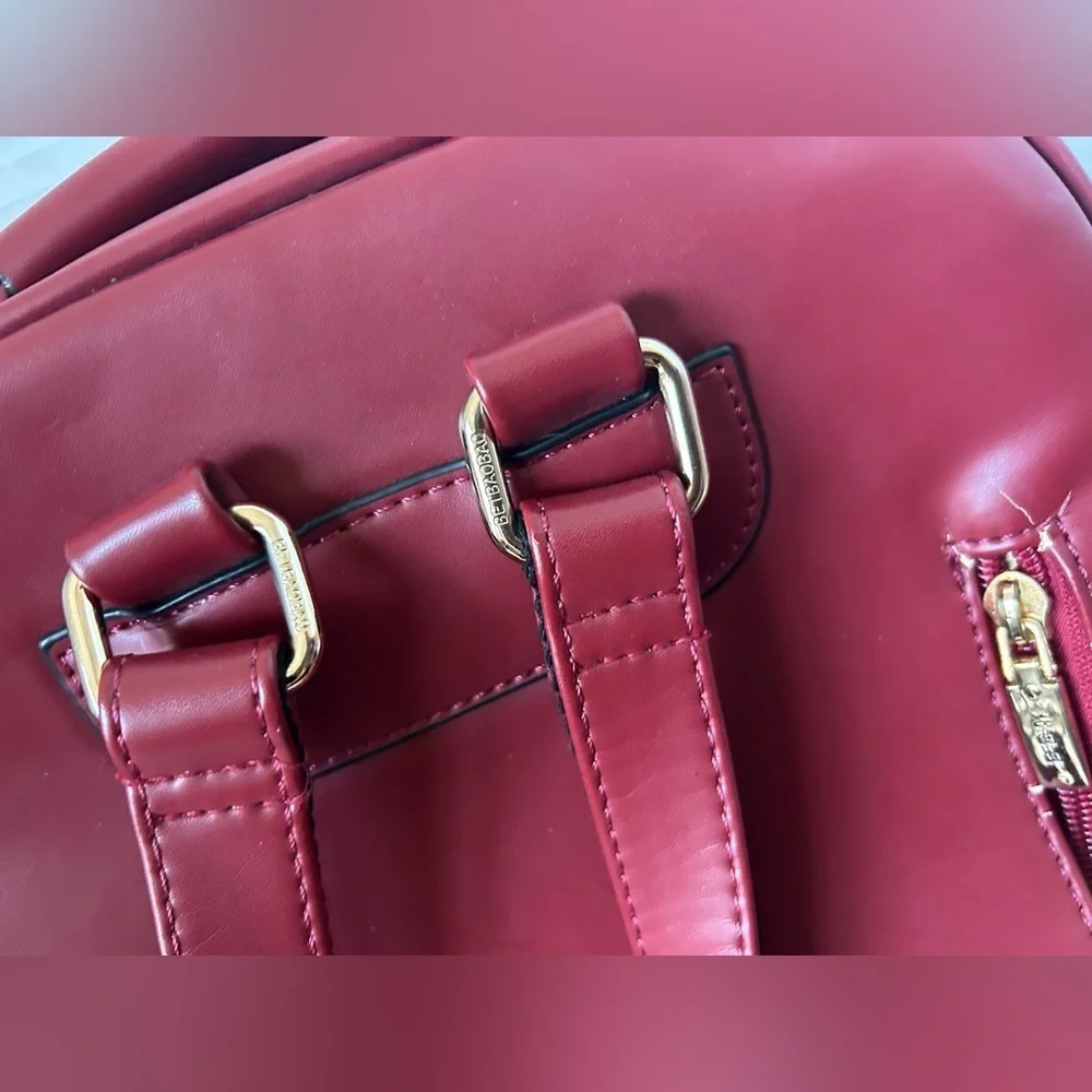 BEIBAOBAO BRICK RED BACKPACK. GORGEOUS COLOR. TOP HANDLE, ADJUSTABLE STRAPS.